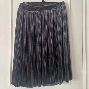 Velvet-look pleated skirt - Size Large